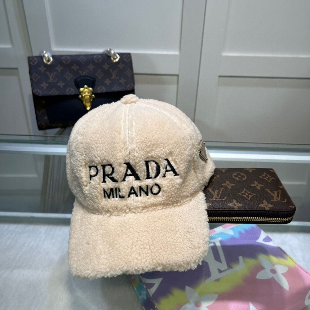 Prada Teddy Baseball Cap Beige